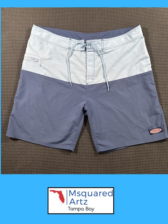 Vineyard Vines Other - Vineyard Vines Board Shorts Mens Size 40 Blue Colorblock Swim Trunks